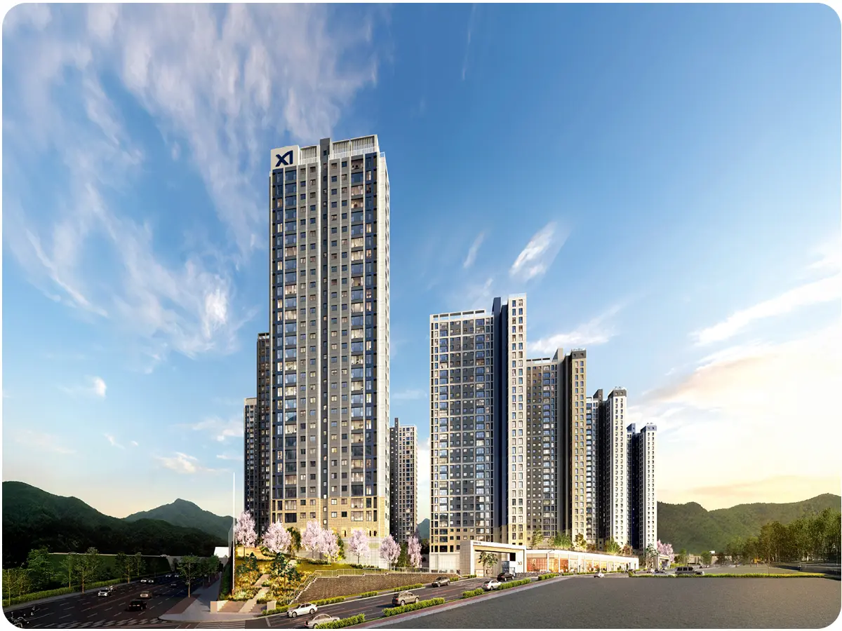 북오산 자이 리버블시티 아파트 조감도